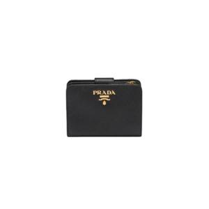 프라다 사피아노 메탈 로고 반지갑 블랙 1ML018-QWA-F0002