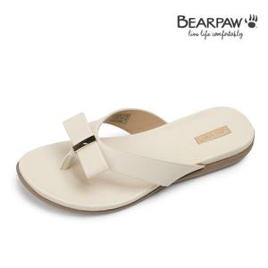 [와이컨셉] 베어파우 DARIN 여성 리본 포인트 쪼리 플립플랍 아이보리 K2967030RB-W K2967030RB-W
