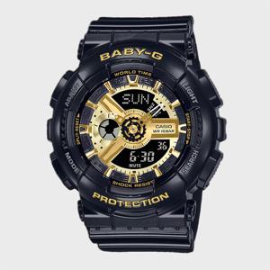 BABY-G 베이비지 BA-110X-1A 흑금 베스트셀러 스포티 여성시계