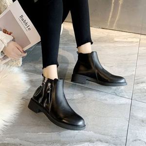 9980 사이드지퍼장식 앵글부츠 앵클부츠 여성부츠 부츠
