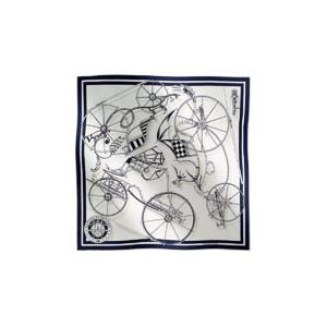 에르메스 부아츄 엔 이퀼리브르 스카프 45 블랑 마린 그리 뻬를르 H894027S04