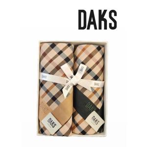 [닥스(손수건)]2매 기본 체크 면대 남녀 손수건 세트 DLI4001(95+42)