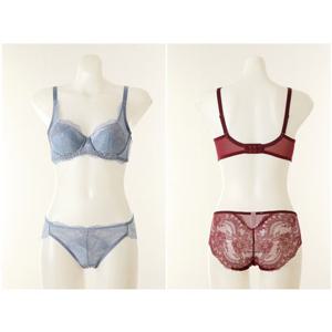 [비너스 란제리] (OBR5945C D+OPT5945S) 가볍고 착용감이 편안한 스무디 엣지브라 전체 레이스 팬티SET OBR5945CD000