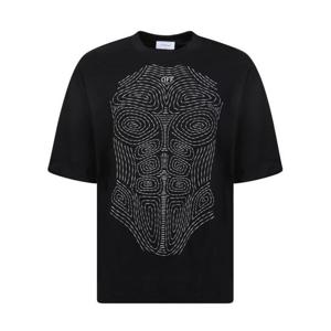 오프화이트 반팔 티셔츠 OMAA120S23 JER020 1001 Black