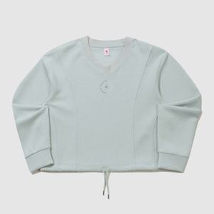 [르꼬끄] 여성 모달 더블텐션 루즈핏 V넥 맨투맨 QQ322OFS81_WKK QQ322OFS81