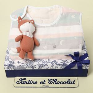 [쇼콜라]엘6중가재수면조끼+도기딸랑이애착인형세트(출산백일돌선물세트)TNKXQT01XT