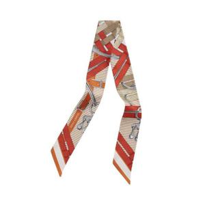 에르메스 모스 아 주엣 슈미즈 트윌리 오랑쥬 퀴 베쥬 꼬라이유 H063419S27