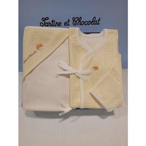 [쇼콜라] 쇼콜라 Y체크저고리속싸개2종세트 (TNNWAG03UM)가을겨울공용출산선물세트 TNNWAG03UM