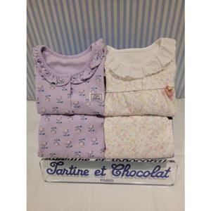 [쇼콜라] 쇼콜라 라이라라내의2종세트 (TNOWXS051C)여아가을겨울실내복출산백일돌선물 TNOWXS051C