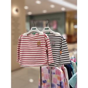 [베네통키즈] 남아여아 언발스트라이프티셔츠 (QATS07441) QATS07441