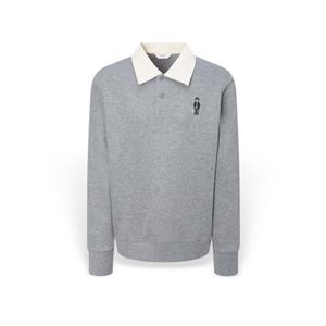 [헤지스 남성] 남성 코듀로이패치 카라 긴팔티셔츠 HZTS5D750G2 HZTS5D750