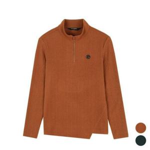 그린조이 HC12 여성 솔리드 사선 절개 하프 집업 티셔츠 GM24KL51W(진베이지)