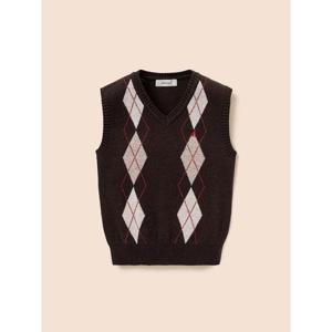 [빈폴키즈] 아가일 베스트 - 브라운 (BI5951U01D)