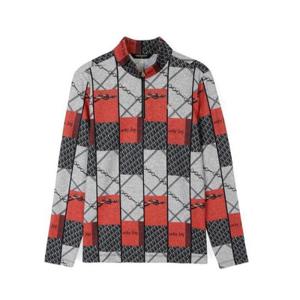 그린조이 HC12 여성 체인 스퀘어 프린트 집업 티셔츠 GF25KL29W(레드)