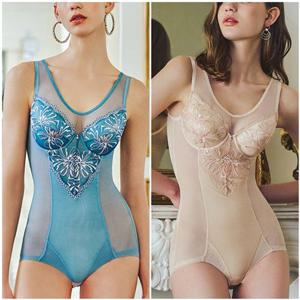 [와코루 란제리] A B컵 살루트 감각 풀메이크업 얇은패드 브라 바디슈트 보정 올인원 DBT0460AB DBT0460A