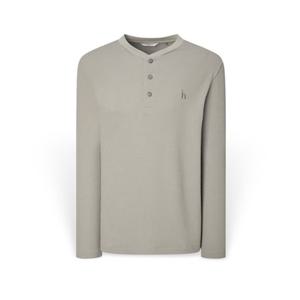 [헤지스 남성] 남성 솔리드 헨리넥 긴팔티셔츠 HZTS5F407K1 HZTS5F407