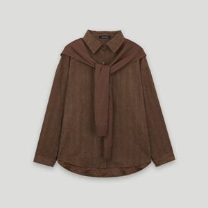 [코데즈컴바인] 폴링 스트라이프 셔츠 니트 숄 SET (CKC-SH302W9) CKCSH302W90