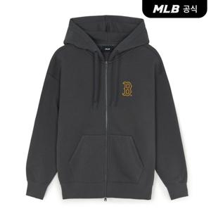 [MLB공식] 25FW 바시티 빈티지 기모 후드집업 BOS (Charcoal Grey) 3ATRV0256-43CGS