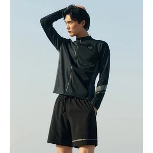 아레나  에센스 레귤러핏 집업 래쉬가드 세트 (A5BM1PC05BLK)