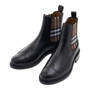 [버버리] 남성 빈티지 체크 디테일 레더 첼시 8052760 MF BTS TANNER CHK ABKOS A1189