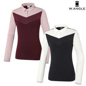 [와이드앵글] WWU22292 여성 VA V 컬러 블럭 폴로 티셔츠 WWU22292