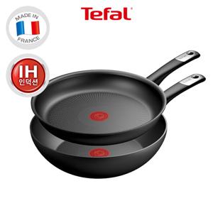 테팔 인덕션 티타늄3X 퍼펙트 터치 2종(팬28+웍28)