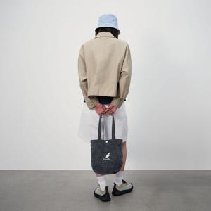 캉골 워시드 제리 에코백 스몰 0059 데님블랙 KSEBEB00590JB