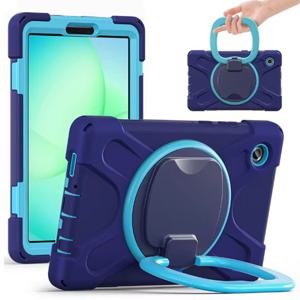 갤럭시탭A11 8.7인치 스트랩 컬러풀 스퀘어 링 거치대 케이스