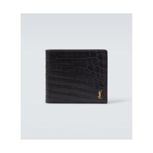 생로랑 크로코 이펙트 레더 지갑 P01146761