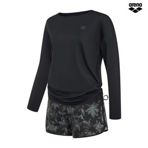 아레나 아리아 레귤러핏 집업 래쉬가드 세트 A6BL1PS03 BLK