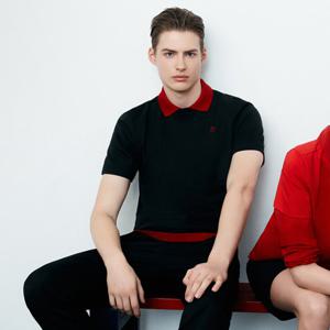 [먼싱웨어]남성 시그니처 라운드 티셔츠 블랙 MR121MTS12