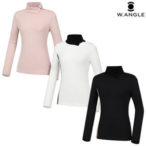 [와이드앵글] WWW22292 여성 VA 니트 카라 하이넥 티셔츠 WWW22292