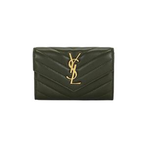 생로랑 램스킨 카산드라 월렛 올리브 우드 414404-AAA44-3189