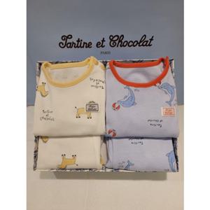 [쇼콜라] 쇼콜라 돌고래조랑말내의2종세트 (TNPRXS589Q)남아봄가을실내복출산백일돌두돌선물 TNPRXS589Q