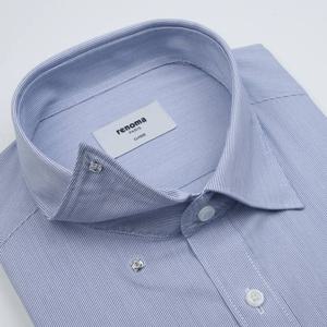 [레노마셔츠] RZRSG0-053BU 구김적고 신축성 좋은평직스트레치 핀 스트라이프 셔츠 RZRSG0053