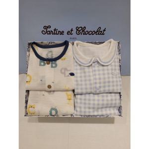 [쇼콜라] 쇼콜라 알파벳쁘띠체크내의2종세트 (TNPMXS234C)남아봄여름실내복출산백일돌선물 TNPMXS234C