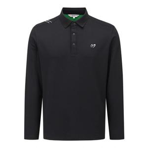 [마스터바니에디션] (411F1TO103)남성 숄더 로고 테이프 피케 긴팔티셔츠 411F1TO103