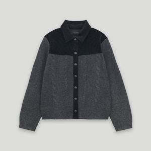 [코데즈컴바인] 코듀로이 니트 배색 자켓 (CLA-JK001W1) CLAJK001W10