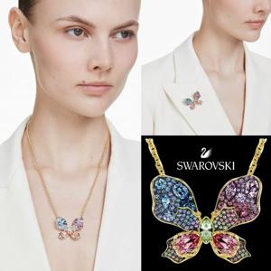 스와로브스키 5709951 나비 모티브 여자 력셔리 브로치겸 펜던트 목걸이