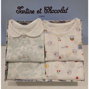 [쇼콜라] 쇼콜라 트왈드썸머클로드내의2종세트 (TNPRXS211W)공용여름실내복출산백일돌두돌선물 TNPRXS211W