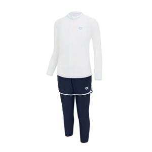 아레나 유스 래쉬가드 세트 A6BG1GS82_WHT