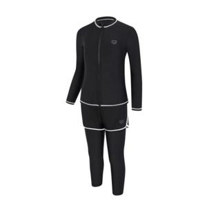 아레나 유스 래쉬가드 세트 A6BG1GS82_BLK