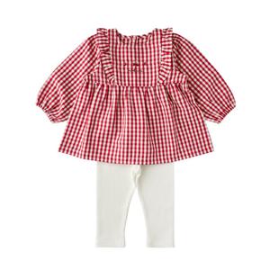 [밍크뮤](RD)스트로베리우븐체크상하복 36113-610-03