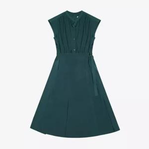 베스띠벨리 세이브존04 슬리브리스 오픈 카라 랩 원피스 BKOAF25440