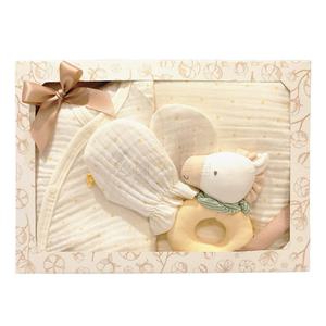 [오가닉맘] (출산아기선물)엘리거즈배내가운손싸개 속싸보 딸랑이세트 (MLSNBW08S) FLSNBW08