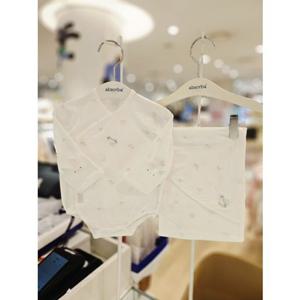 [압소바] 출산용품 구름말 배냇슈트 속싸개세트(26년여름신상) (A1B10109A) A1B10109