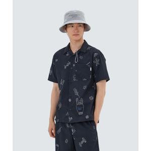 스노우피크 SNOWPEAK APPAREL [ X 헤르시] 그래픽 반팔 셔츠 (S25MMWSH38) Navy S25MMWSH38NY 337756