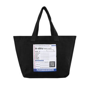 미하라 야스히로 I12BG701 BLACK 빅 네임 패치 토트백 블랙