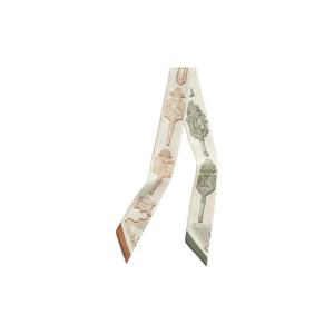 에르메스 메르베유스 랜턴 트윌리 실크   크렘 까라멜 카키 H063081S16