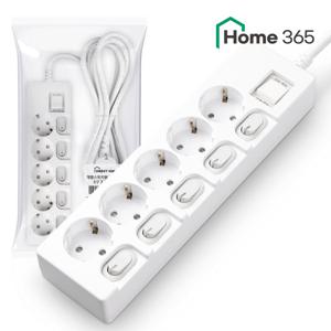 홈365 국산 개별스위치 5구 멀티탭 0.7m